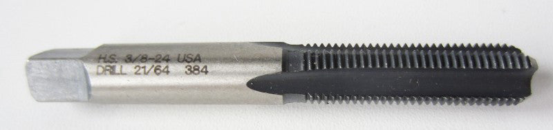 BOTTOMING TAP 3/8-24 HSS 4FL "USA" USE DRILL 21/62 384 HIGH SPEED NEW