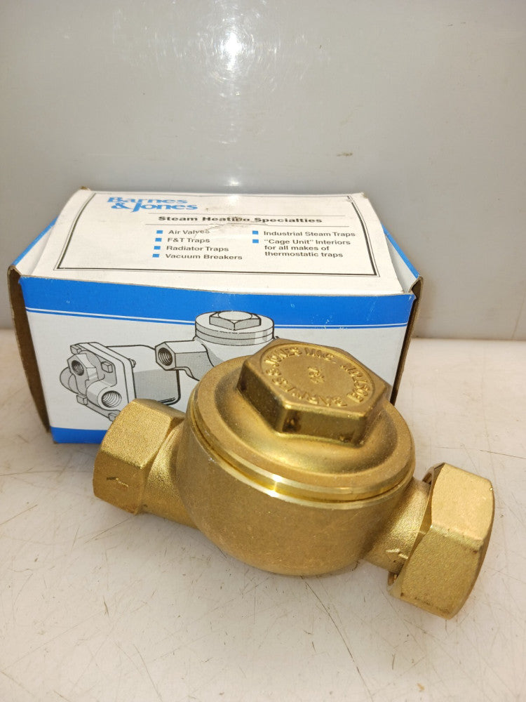 NEW BARNES & JONES No. 134S BRASS STRAIGHT STEAM TRAP 3/4" NPT