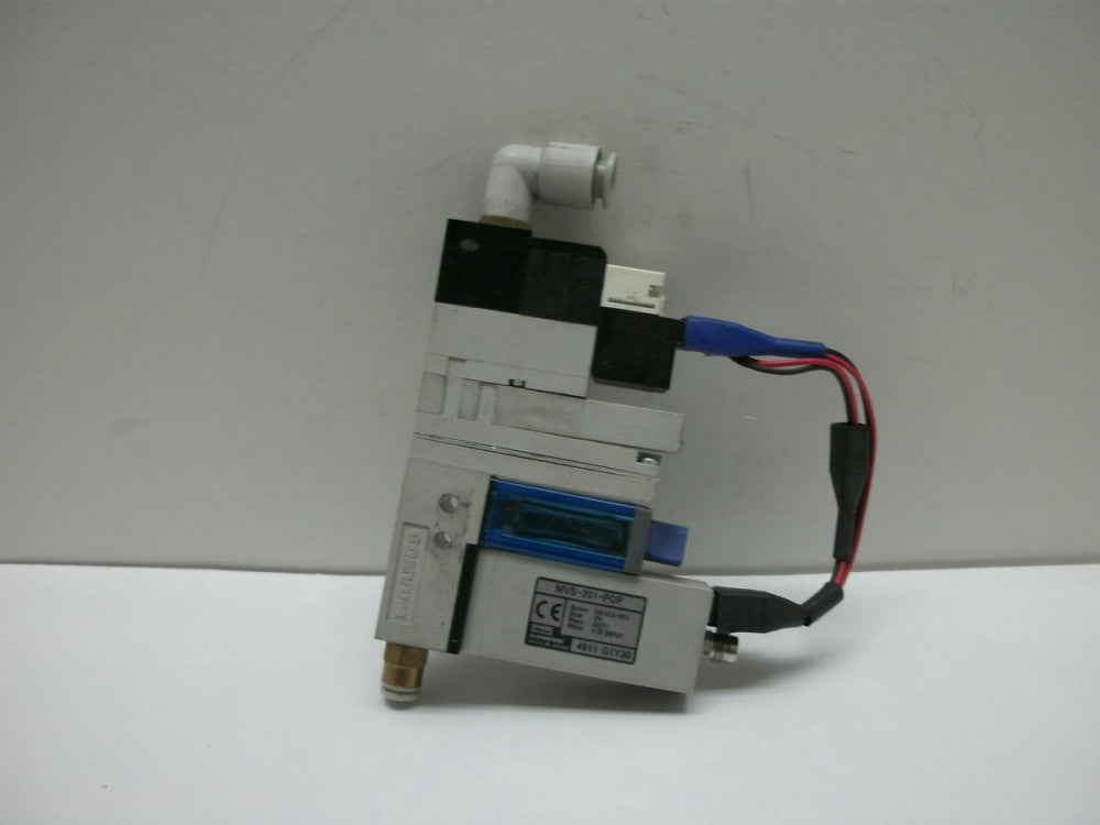 PARKER CONVUM MVS-201-PCP VACUUM GENERATOR VALVE W/CKV010-4E & MC22S10HSZLC4BLN