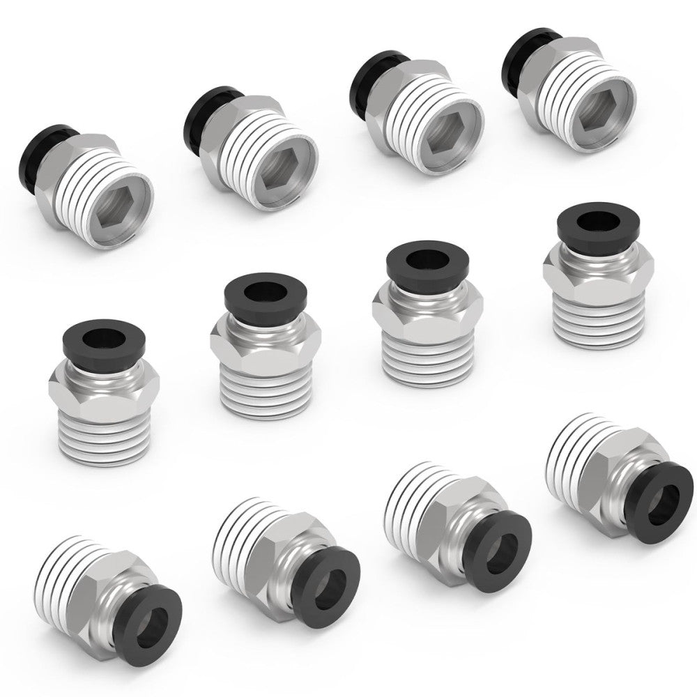 12 Pack Straight Push to Connect Fittings 1/2-inch Tube OD x 1/2-inch NPT Male