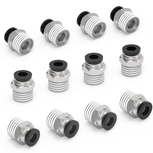 12 Pack Straight Push to Connect Fittings 1/2-inch Tube OD x 1/2-inch NPT Male