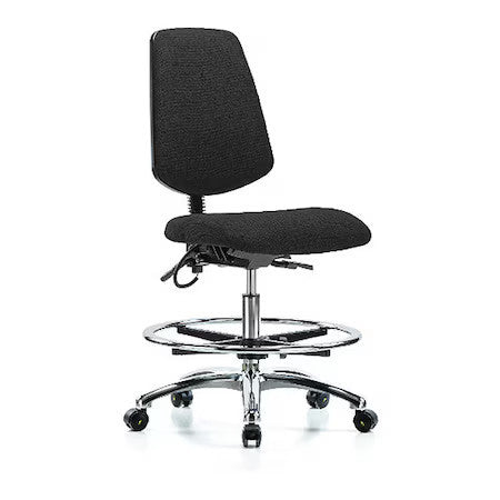 Zoro Select Br-Esd-Fmbch-Mb-Cr-T1-A0-Cf-Ec-Esdblk Esd Task Chair, Fabric,