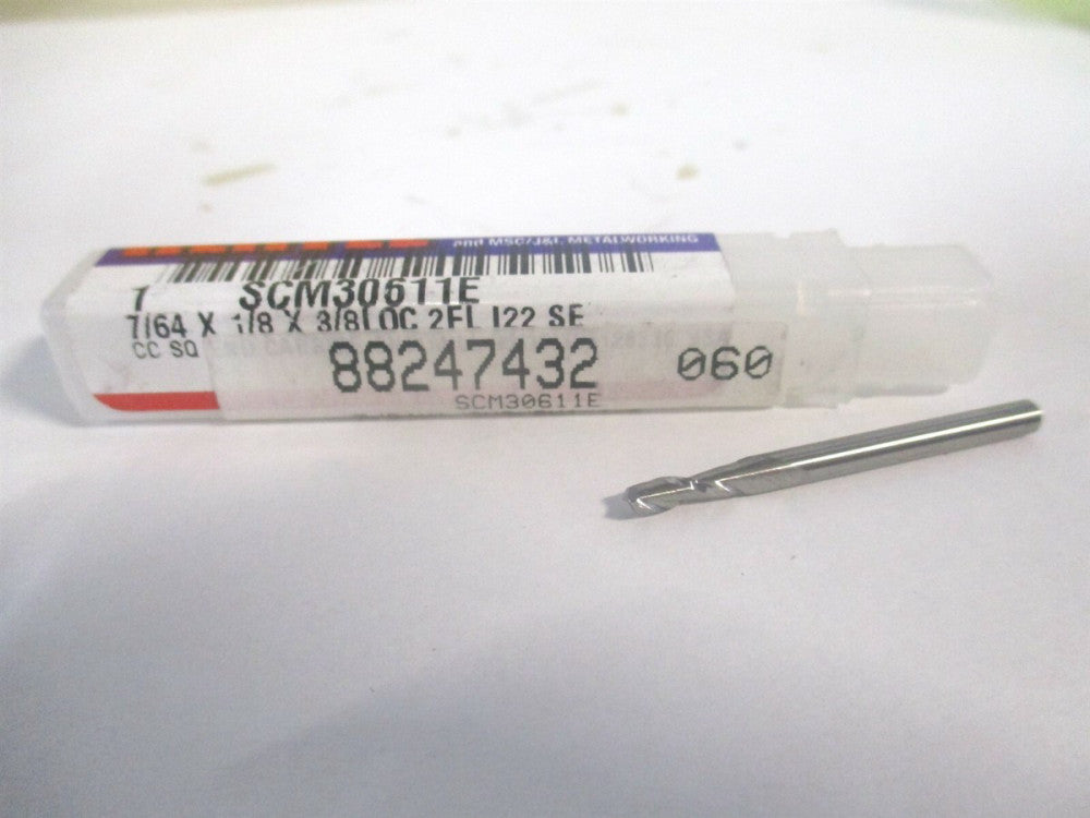 (750146) 7/64" x 3/8" x 1/8" x 1-1/2" OAL Solid Carbide 2 Flute Square End Mill 