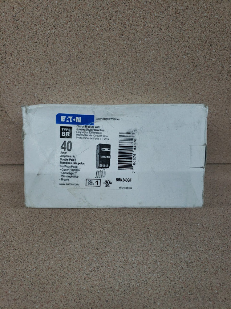 NEW Eaton BRN240GF Circuit Breaker 40Amp With Ground Fault Protection