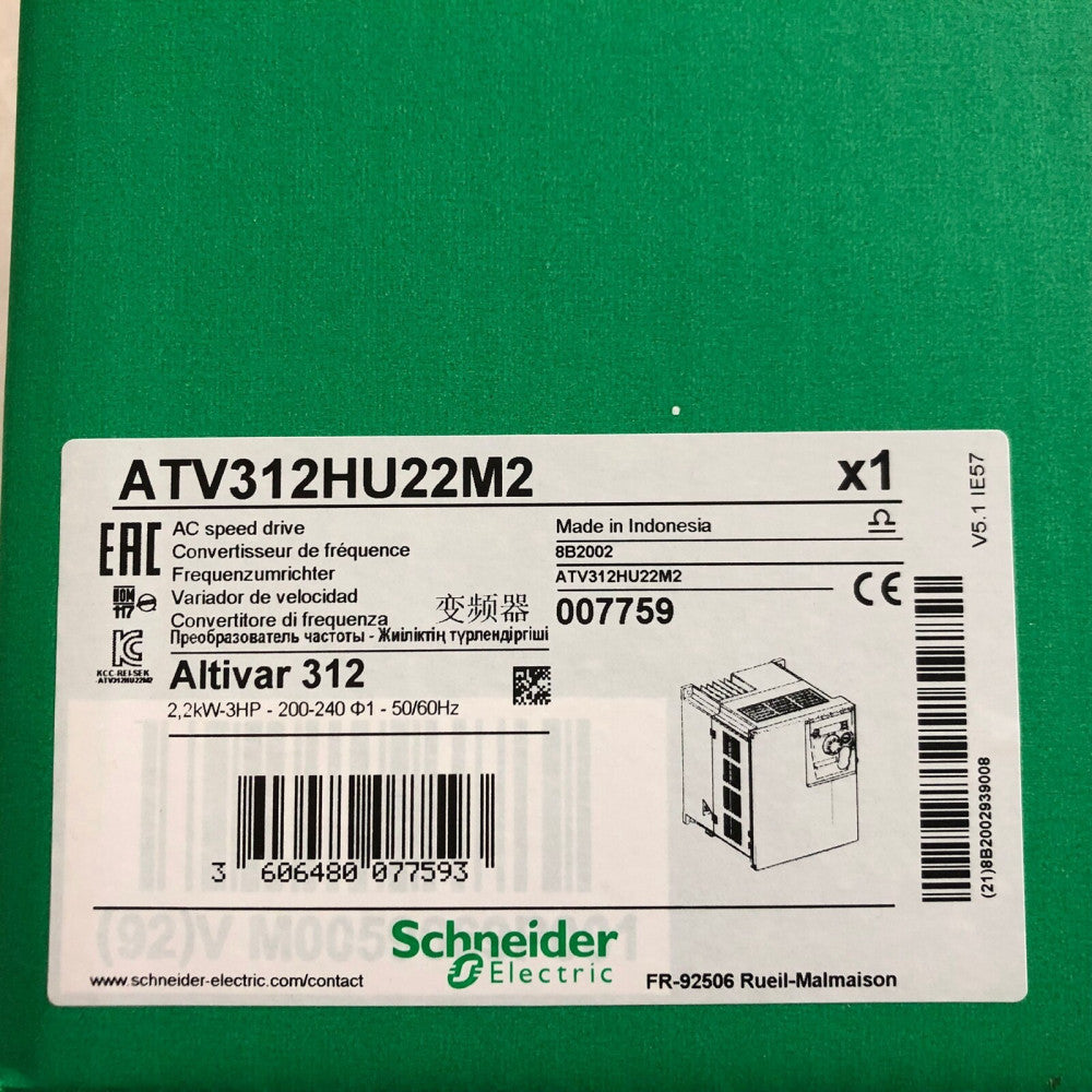 One Brand New SCHNEIDER ATV312HU22M2 Variable Frequency Drive