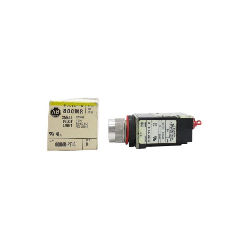 ALLEN BRADLEY 800MR-PT16 120V SER. D (NO LENS) (BK/YL) SNSMP