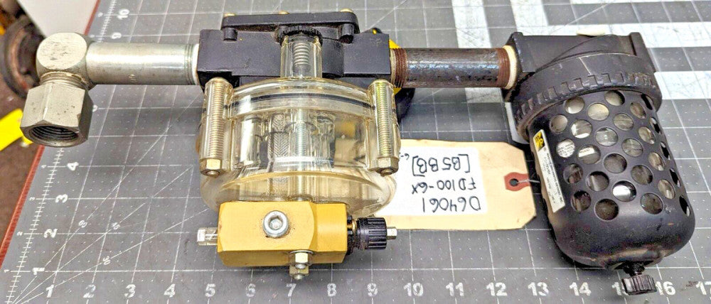 Master Pneumatics D64061 & FD100-6X ¾” Lubricator Assembly Un-Used [B5BB]