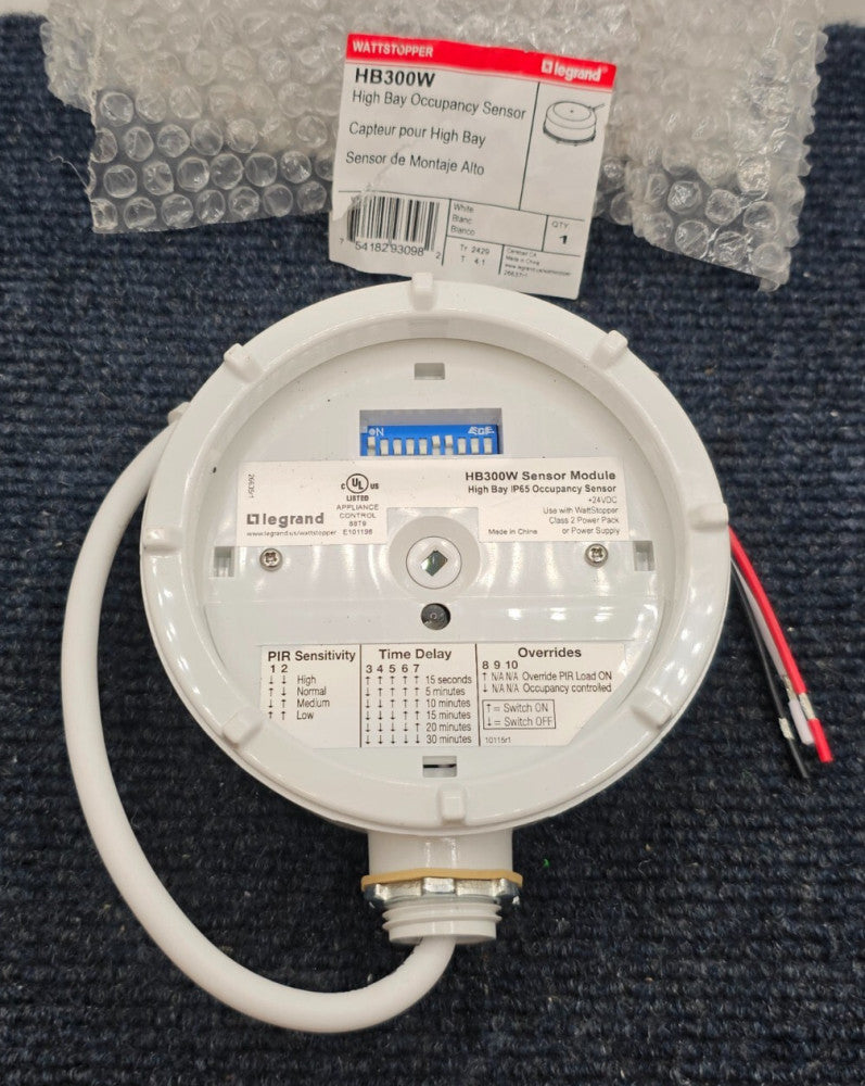 LEGRAND HB300W: High Bay Occupancy Sensor For Wet Locations, 24VDC, 60Hz, w/IR