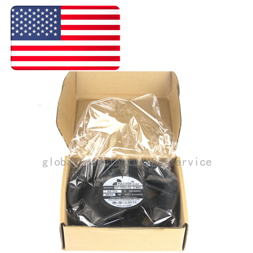 NEW MECHATRONICS UF15KC12 BWH Double Ball Fan 115V 26/31W - US Stock