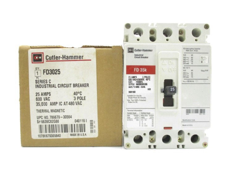 CULTER HAMMER FD3025 SER. C 600VAC 25A NSMP