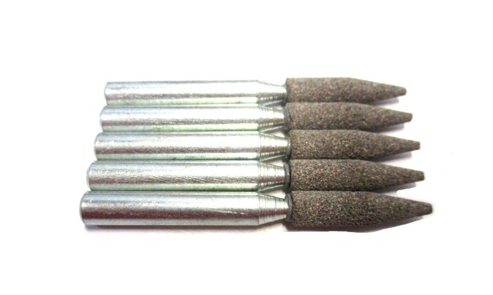 (66253291628) 1/4 x 1-1/16 A15 Med 60G Pointed Cylinder AO Mounted Point - 5 QTY
