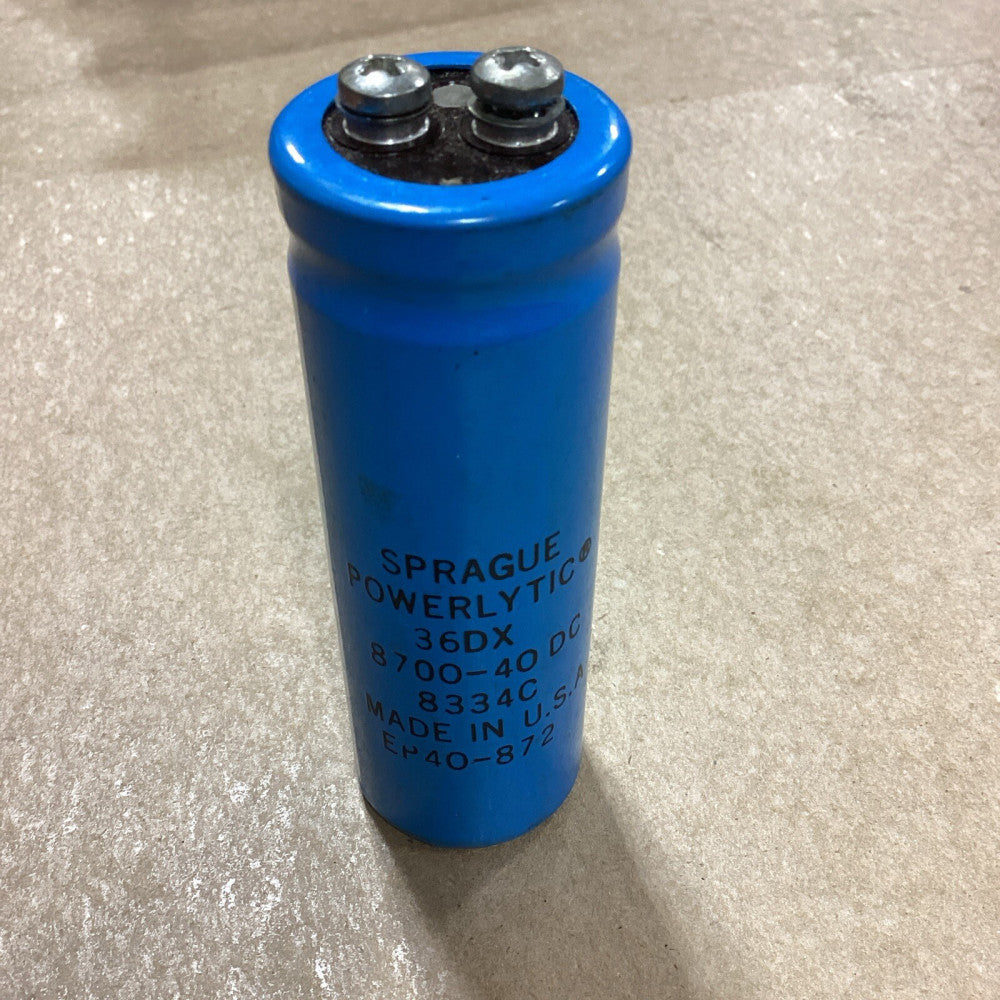 Sprague Powerlytic 36DX Capacitor 8700-40 DC 8334C EP40-872