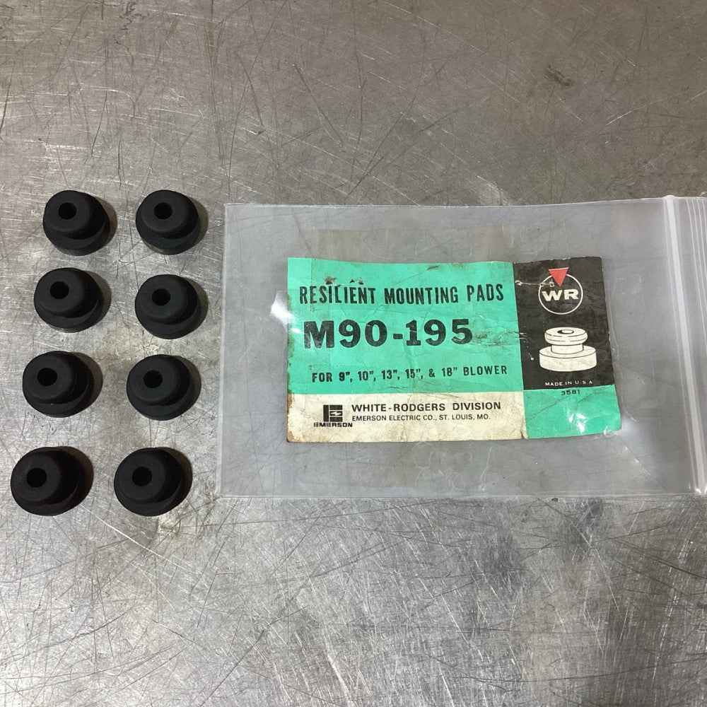 WHITE RODGERS M90-195 RESILIENT MOUNTING PADS 8 pcs. NOS SURPLUS