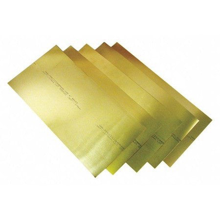Precision Brand 17810 Shimstock, Sheet, Brass, 0.0010In, 6 In, Pk10