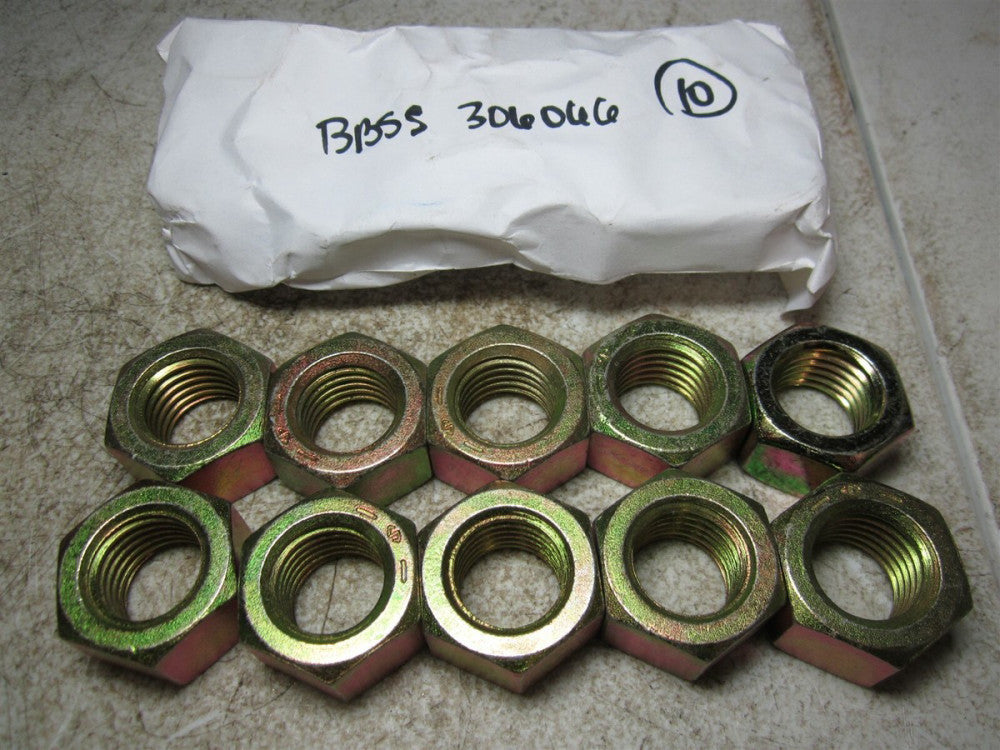 Brighton Best (306066) 7/8-9 UNC Steel Right Hand Hex Nut - Pack of 10