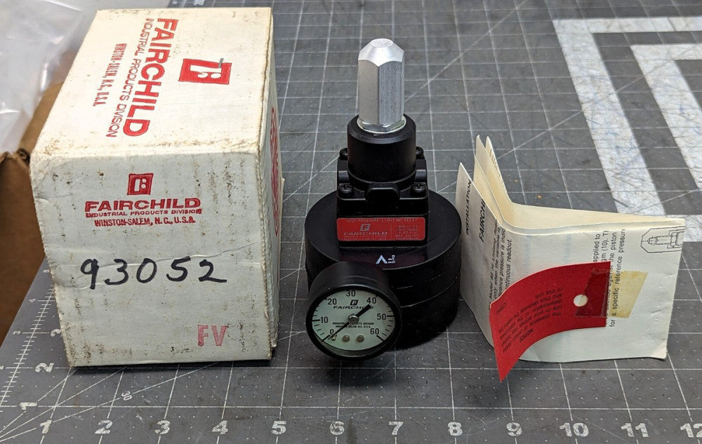Fairchild 93, 93052 Pneumatic High Pressure Limiting Relay Valve 1-60 PSI [B4B3]