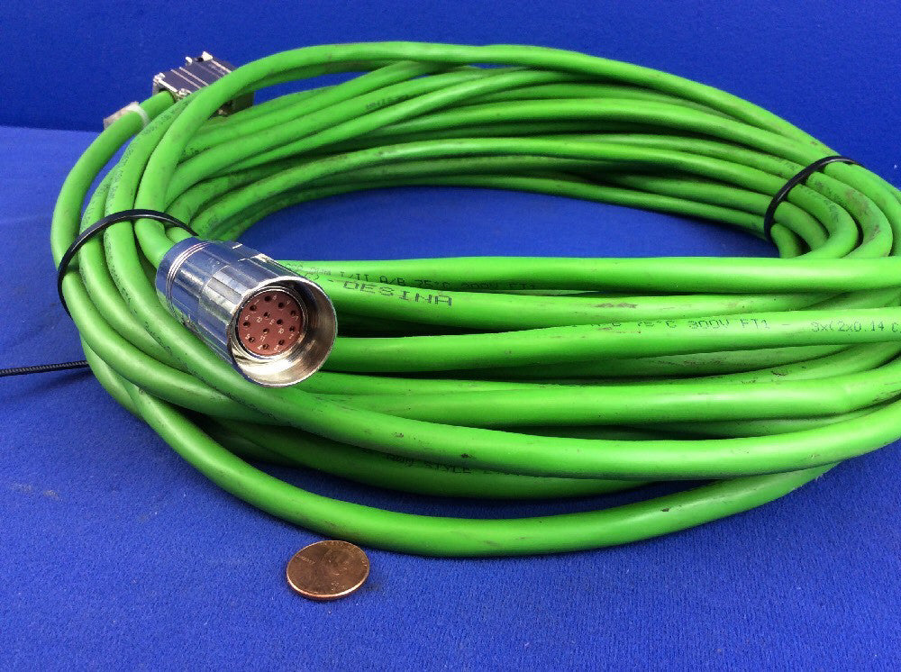 49'L LENZE EVF0017A-0200-FO1501-43/07 SERVO CABLE FOR MDSKSRS MOTOR & EVS9300