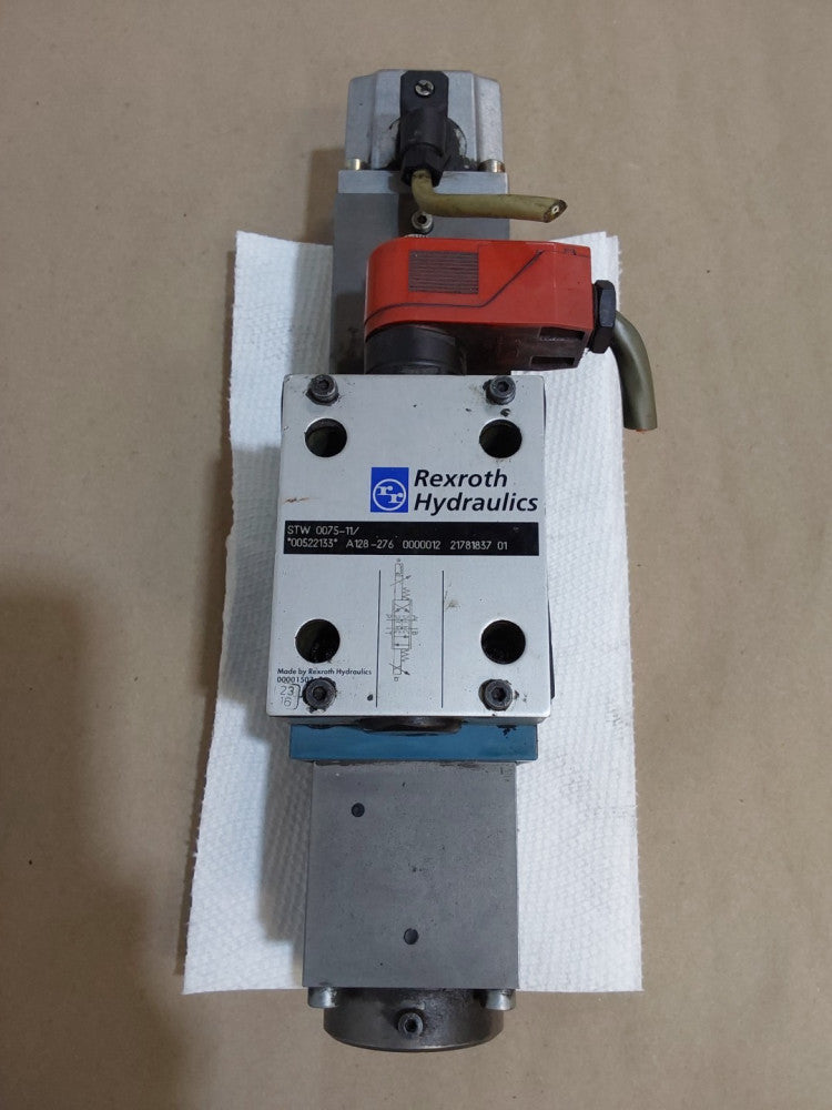 REXROTH HYDRAULIC VALVE STW 0075-11/ 000522133 A128-276 0000007 21781837 01