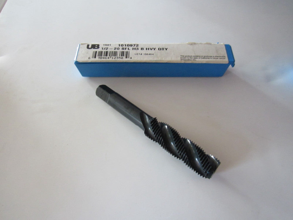 NEW Union Butterfield 1010972 1/2-20 Thread Spiral Flute Heavy Duty Tap H3