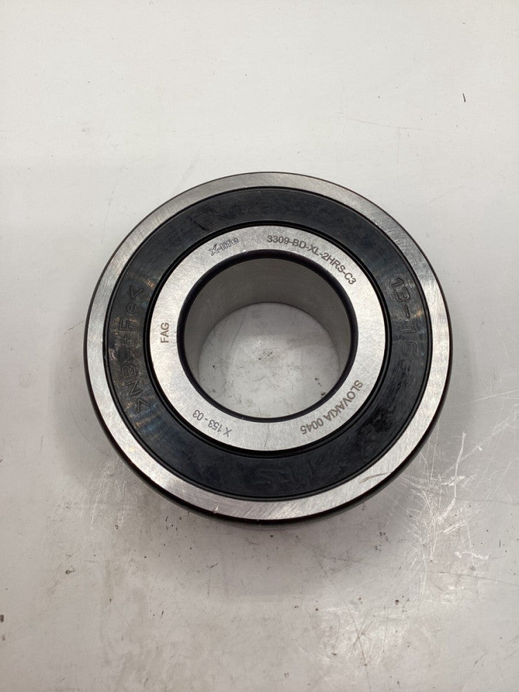 FAG 3309-BD-XL-2HRS-C3 Double Row Angular Contact Bearing Black Silver