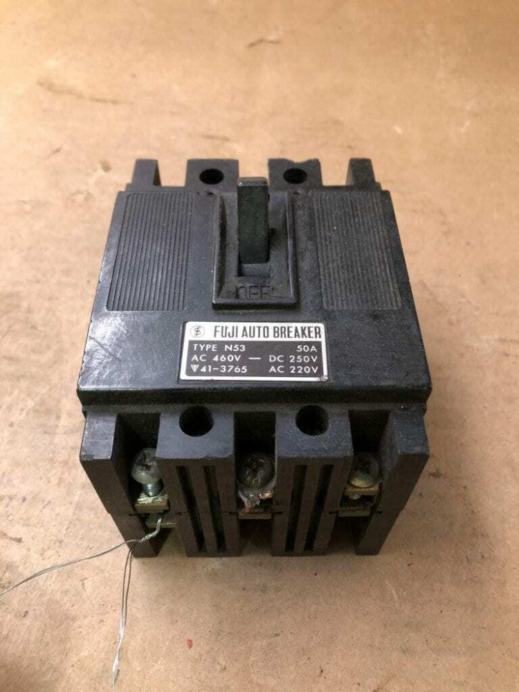 FUJI Electric Type N53 50A 3 Pole MCCB Molded Case Circuit Breaker 460VAC 250VDC