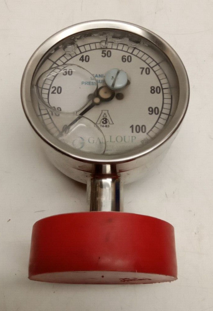 Chicago Stainless Equipment 3S-D-2 1/2U-GF-BT-SS Sanitary Pressure Gauge