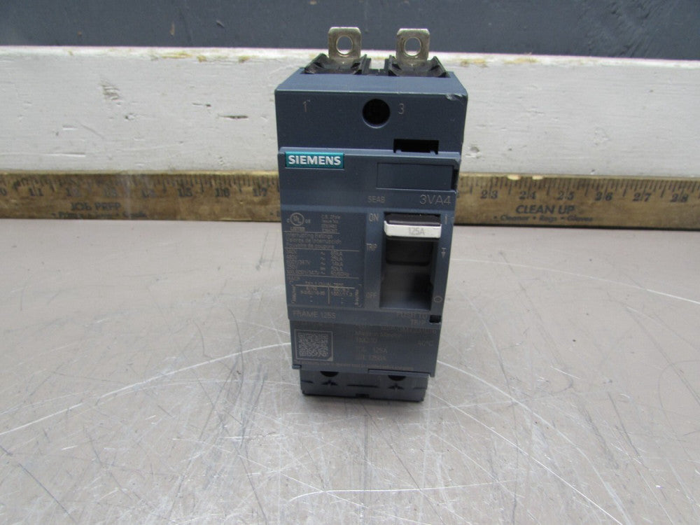 SIEMENS  3VA4112-4ED24-0AA0  ,CIRCUIT BREAKER, 2P /125A /480V/25kA   MAKE OFFER!