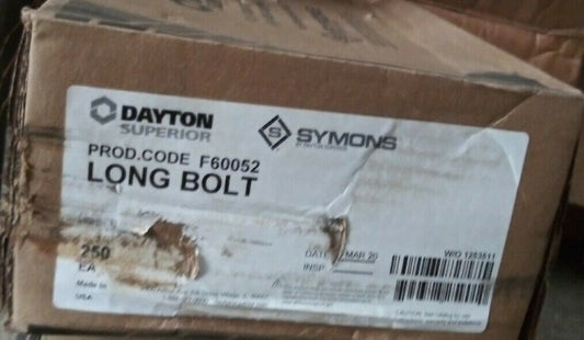 (1 CASE OF 250) DAYTON SUPERIOR LONG BOLT F60052