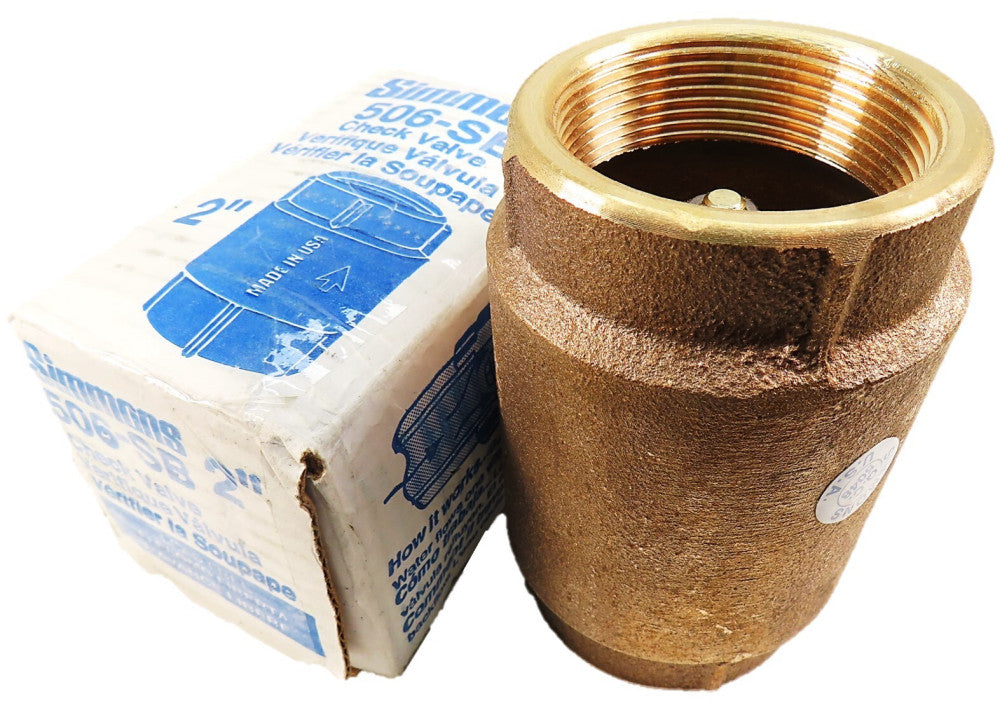 Simmons 506-SB 2" Bronze Check Valve 500 SB Series Lead Free 506SB NEW IN BOX