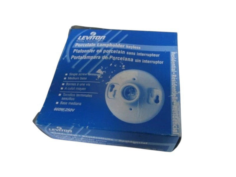 LEVITON 000-9875 PORCELAIN LAMP HOLDER (AS PICTURED)  NSMP
