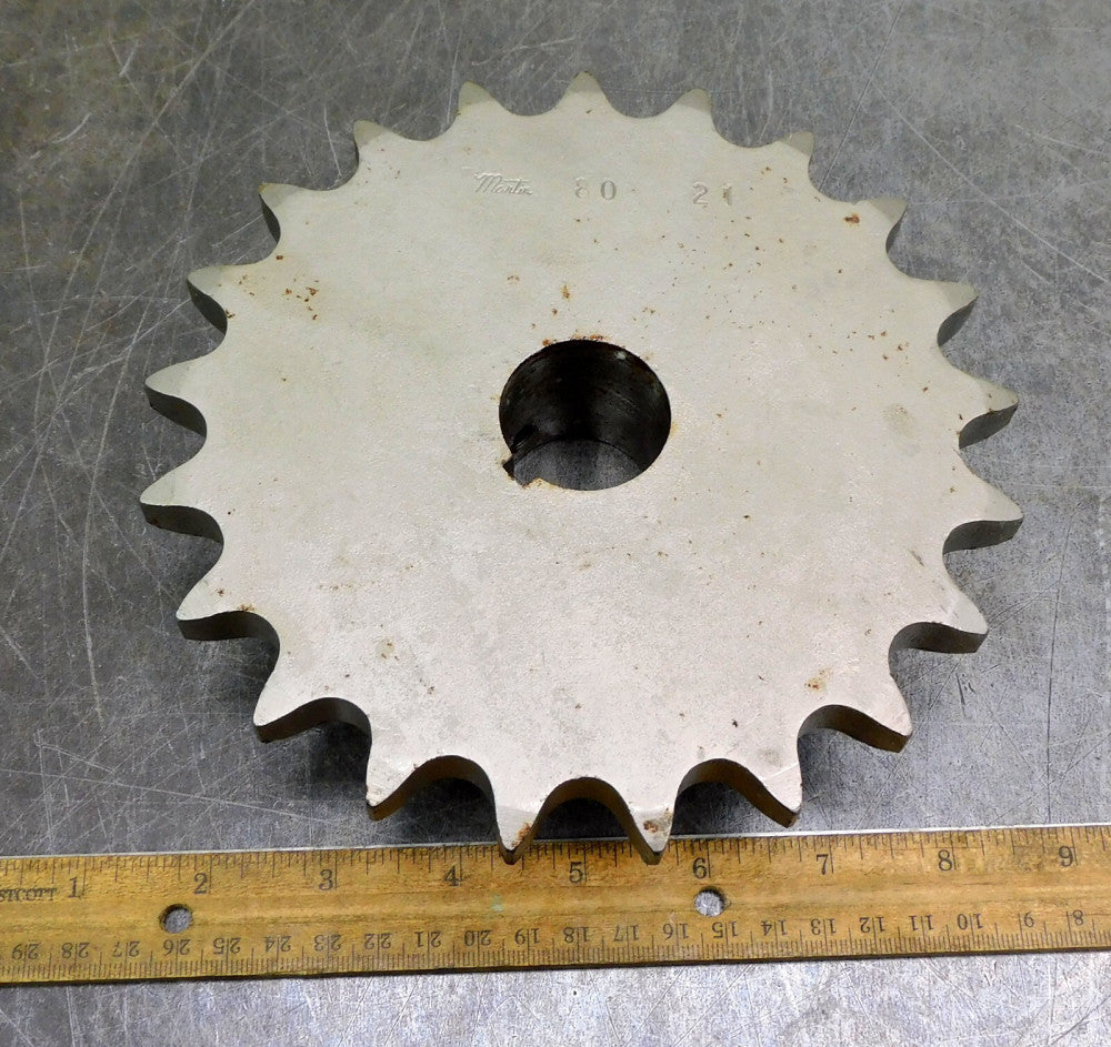 Martin 80B21 Roller Chain Sprocket #80 21 Teeth 1-3/8" Bore