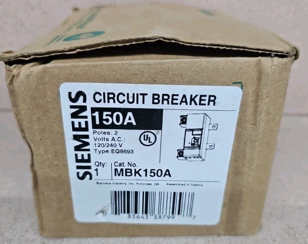 Siemens MBK150A Circuit Breaker, 150A, 2Poles, 240V