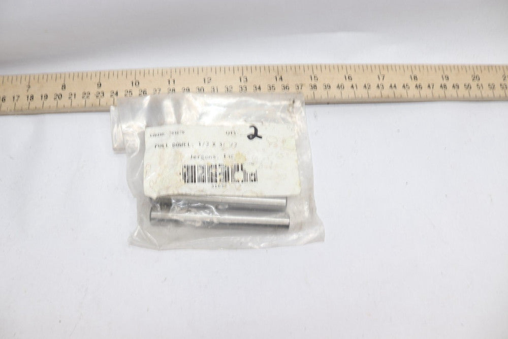 (2-Pk) Jergens Pull Dowel Standard Round Stainless Steel 1/2" X 3 1/2" 31636
