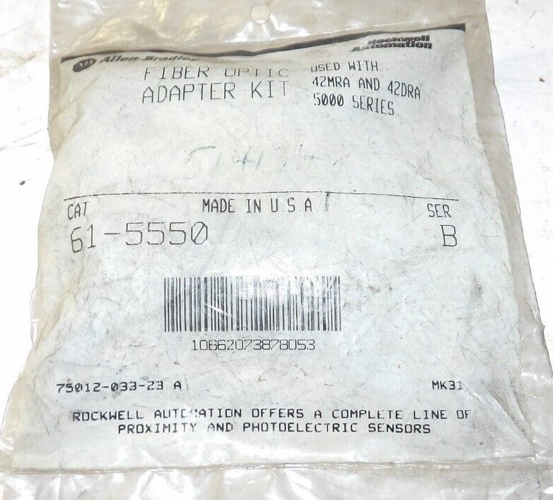 NEW ALLEN BRADLEY FIBER OPTIC ADAPTER KIT 61-5550 SERIES B