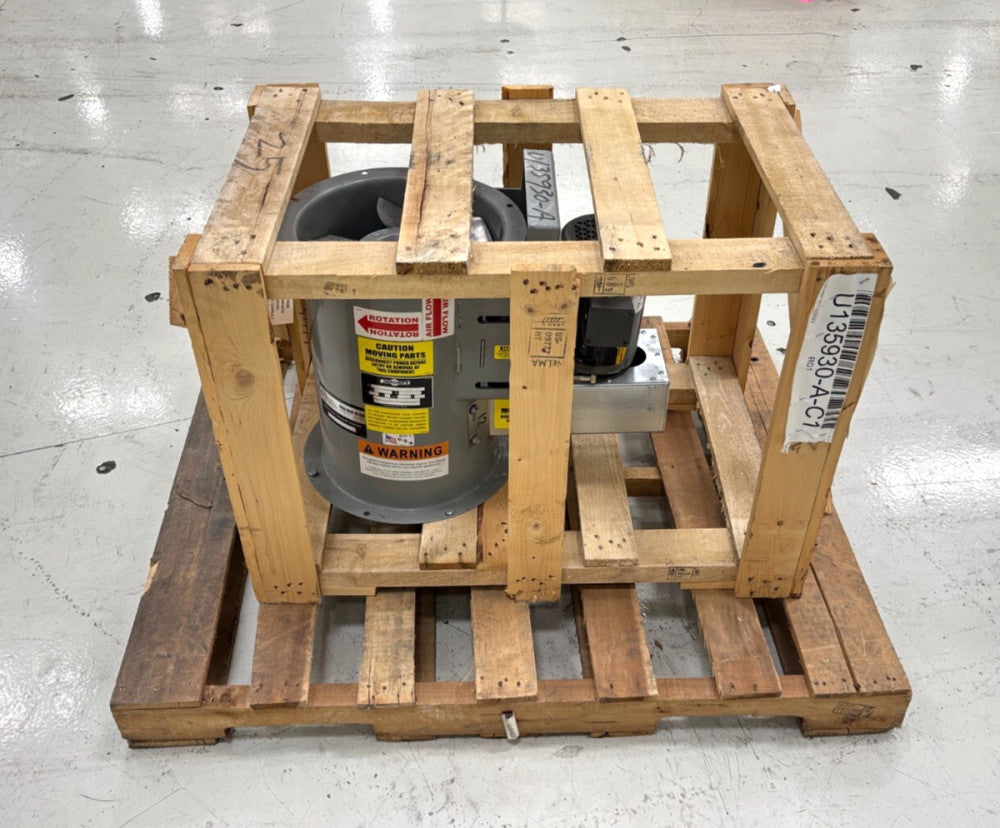 Aerovent 12B10525-BTABD-3016-X Tubeaxial Fan, 3/4 HP, 230/460V, Blower
