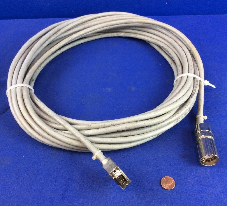 LENZE SERVO CABLE ASSEMBLY FOR EVS9300 DRIVE & MDSKSRS MOTOR 49'L GRAY
