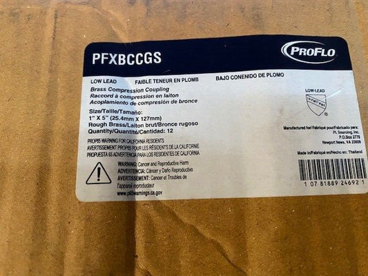 (12 Pack) ProFlo PFXBCCGS Brass Coupling (NEW)