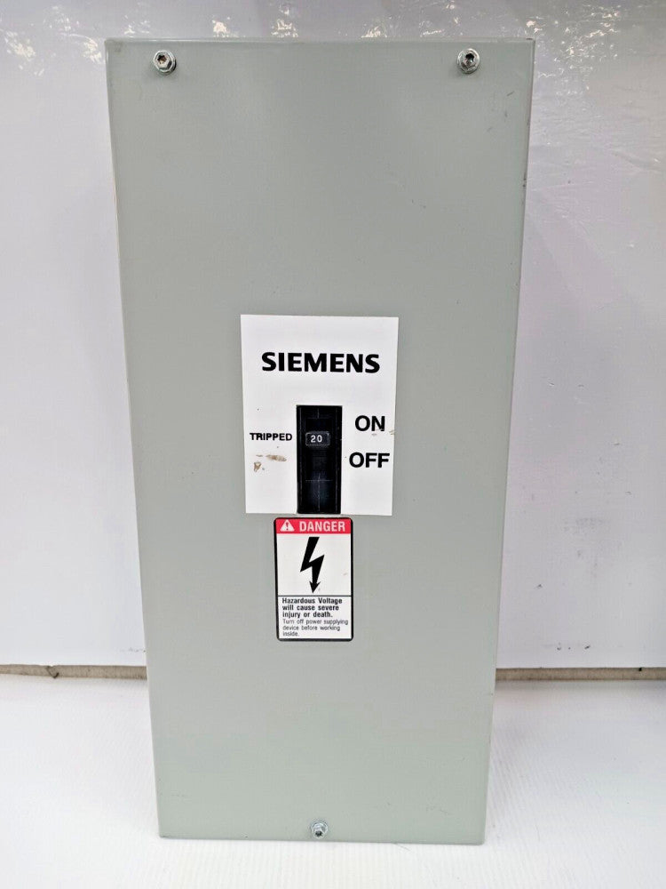 NEW SIEMENS E2N1S 100 AMP CIRCUIT BREAKER ENCLOSURE ED22B020 20 AMP BREAKER INCL