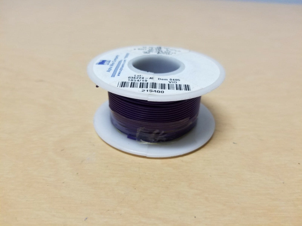 100' Alpha Mill Spec MIL-W-16878E Type B 24AWG 19/36 TC .010 PVC Hook Up Wire