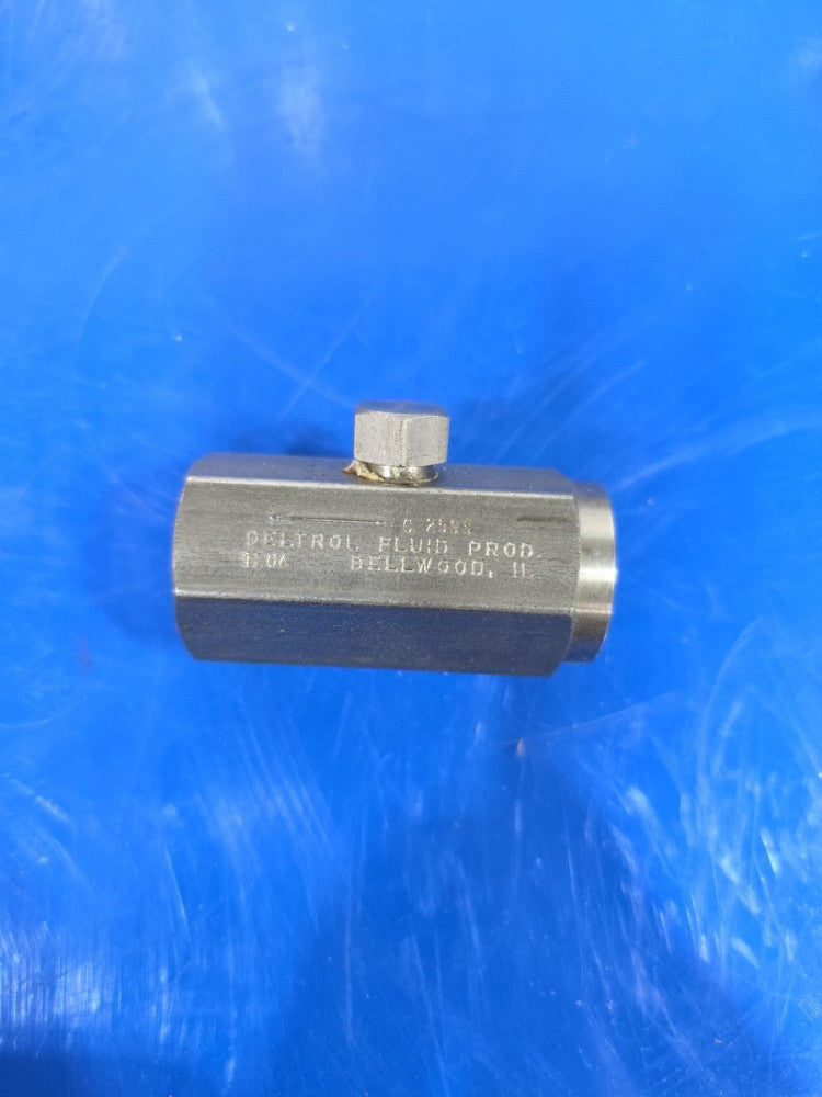Deltrol Fluid C25SS NL 10001-60 HH Check Valve Line Stainless Steel