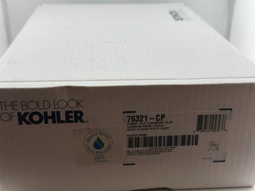 Kohler 76321-CP  Manual 1.28 GPF Toilet Flushometer Valve 1-1/2", NIB SEALED