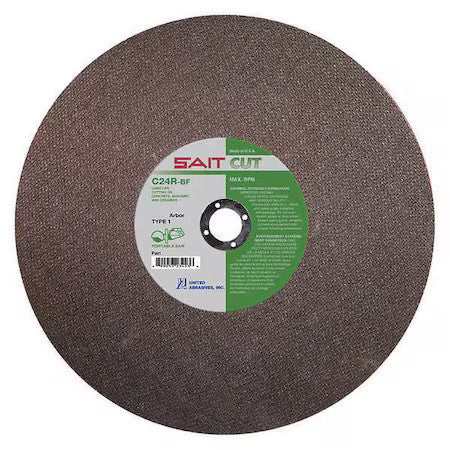 United Abrasives/Sait 23456 Abrasive Cut-Off Wheel, Type 1, 14 In Dia, 0.125 In