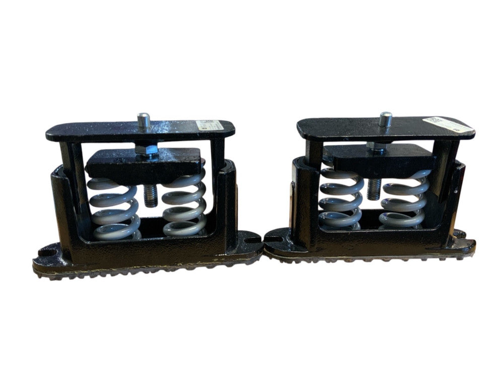 Lot of 2 VMC C2P-1D-1020 Spring Flex Isolators, 1020lb Max Load (each)