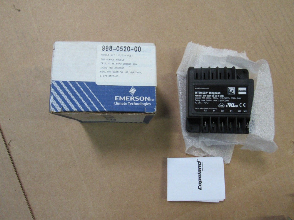 MISC. LOT OF 3QTY COPELAND ROTALOCK ADAPTER KITS AND MOTOR PROTECTION MODULE !!