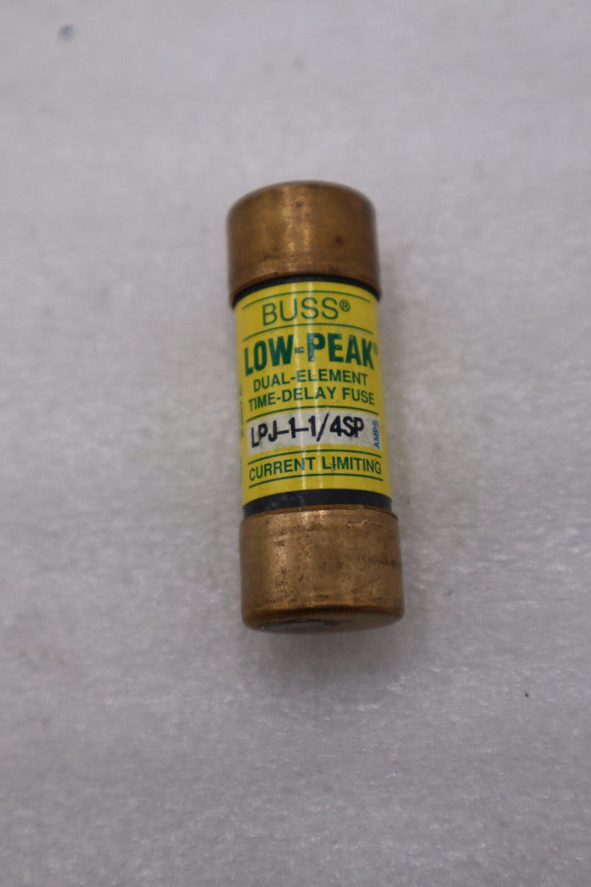 Cooper Bussmann LPJ-1-1/4SP, 1-1/4A 600V Cartridge Fuse (LOT OF 16 UNITS)