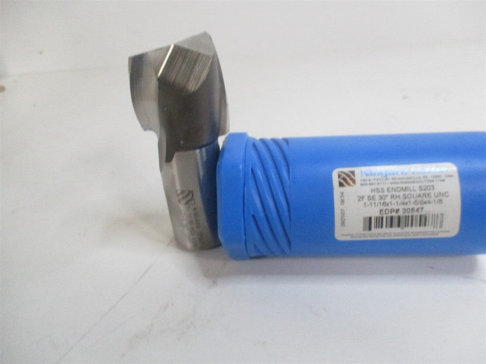 Niagara N20547 2F HSS 1-11/16" x 1-1/4" x 4-1/8" x 1-5/8" LOC Finishing End Mill