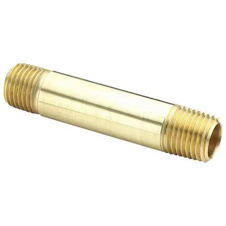 Parker 215Pnl-6-35 Nipple Brass Nipple, 3/8 In Male Npt X 3/8 In Male Npt