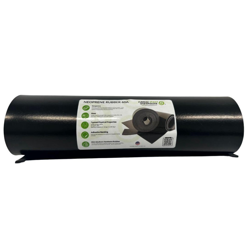 .125" (1/8") Thick X 12" Wide X 36" Inchs -Neoprene Rubber Sheet Commercial Grad