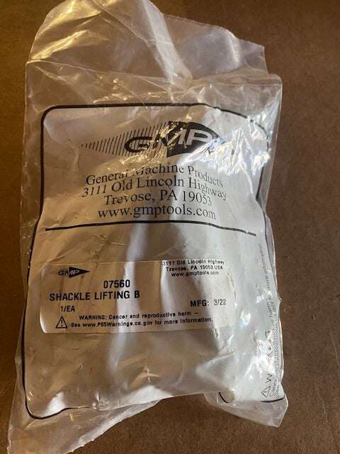 (1) B Lifting Shackle GMP 07560, up to 3000 lbs (NEW)