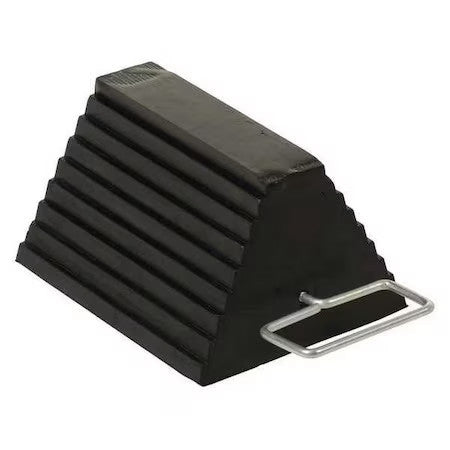Vestil Rwc-8-Hdl Rubber Wheel Chock-Steel Handle,9.25X6x8